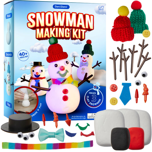 Dan&Darci Snowman Making Kit for Kids - 40+ Piece Kit