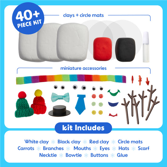Dan&Darci Snowman Making Kit for Kids - 40+ Piece Kit