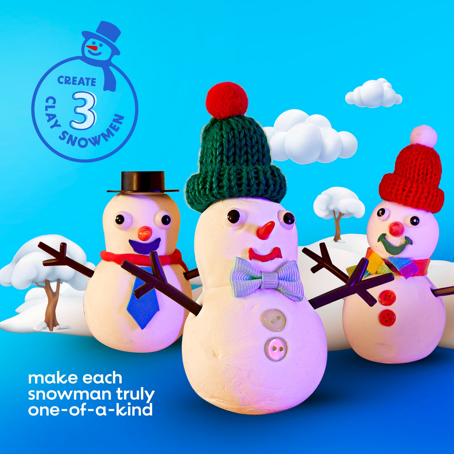 Dan&Darci Snowman Making Kit for Kids - 40+ Piece Kit