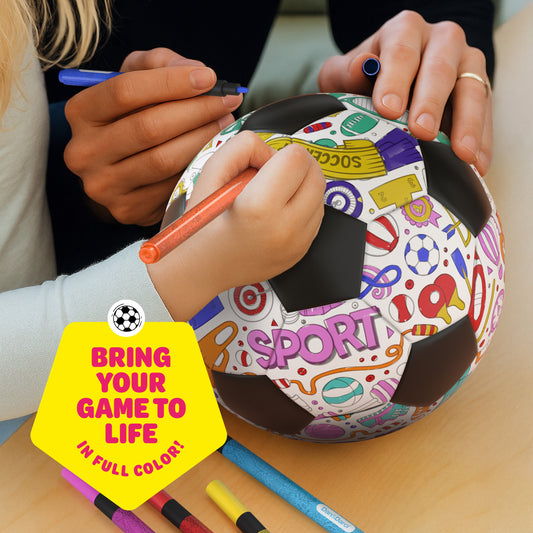 Dan&Darci Soccer Ball Coloring Kit for Kids