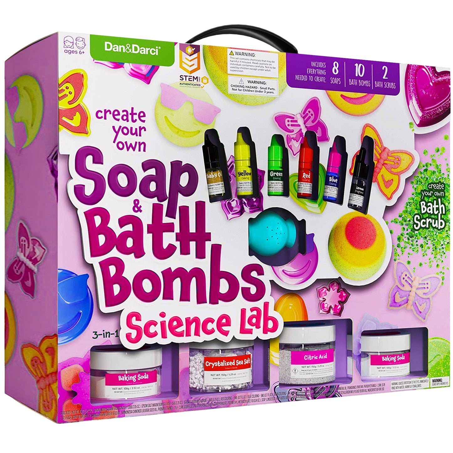 Dan&Darci Soap & Bath Bomb Making Kit - 3 In 1 Spa Science Kit