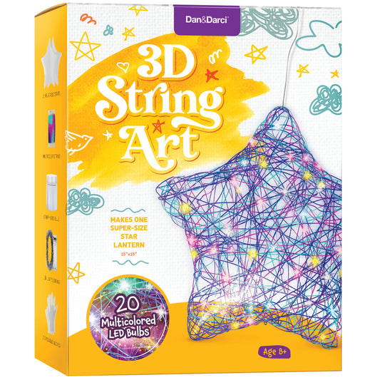 Dan&Darci 3D Light Up String Art Kit - Star Lantern Making Kit