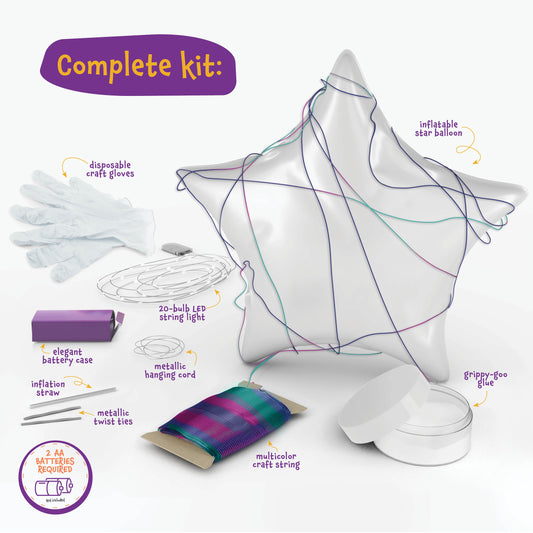 Dan&Darci 3D Light Up String Art Kit - Star Lantern Making Kit