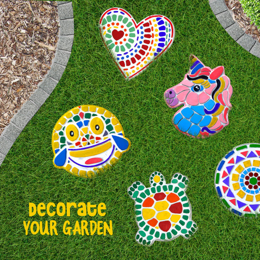 Dan&Darci Paint Your Own Stepping Stones - 5 Unique Shapes
