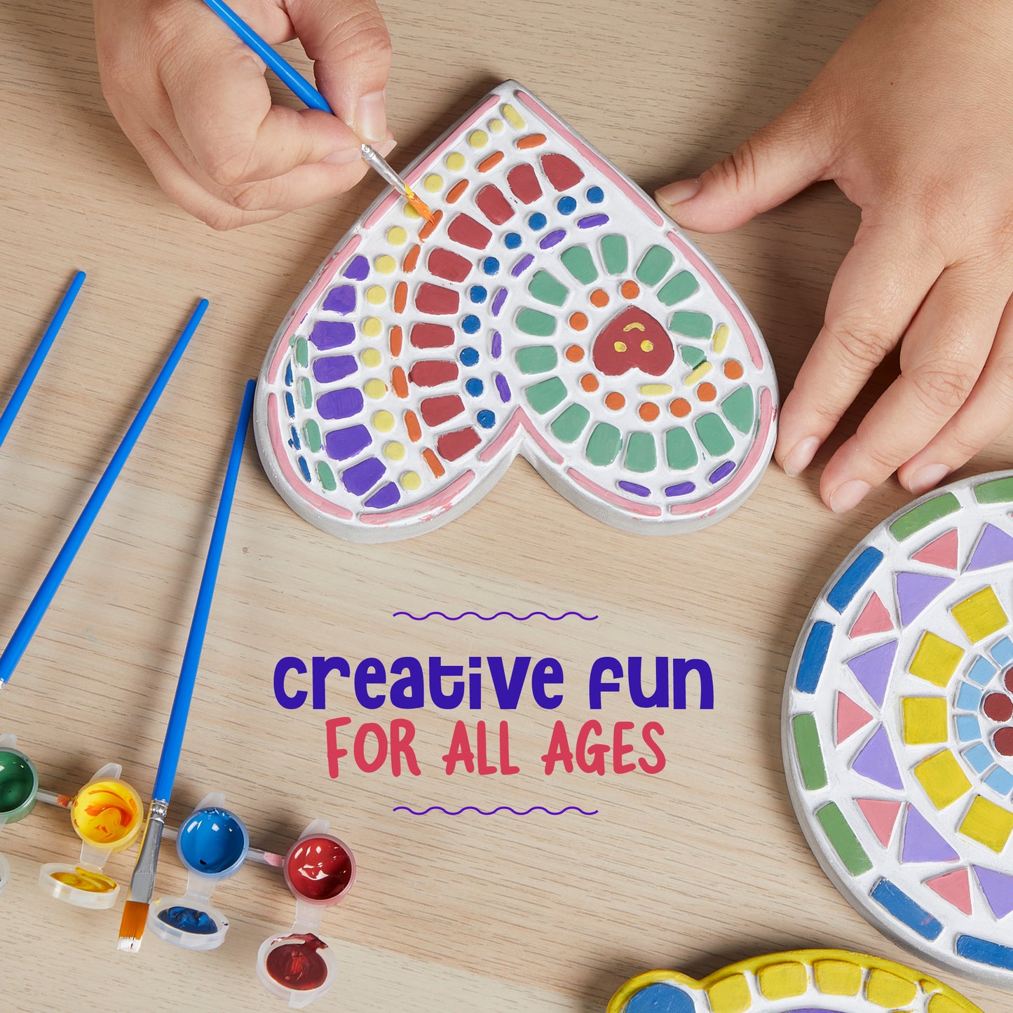 Dan&Darci Paint Your Own Stepping Stones - 5 Unique Shapes