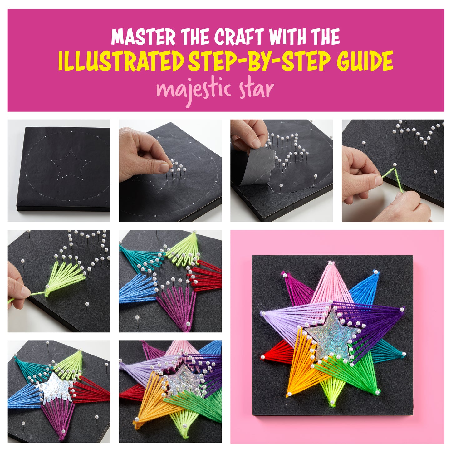 Ddan&Darci String Art Craft Kit - Unicorn, Star