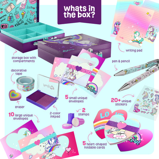Pretty Me Unicorn Stationery Set for Kids