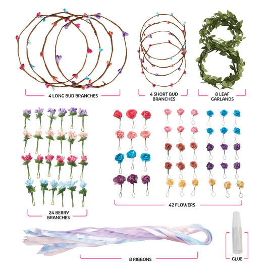 Pretty Me DIY Flower Crown & Bracelets Making Kit for Girls