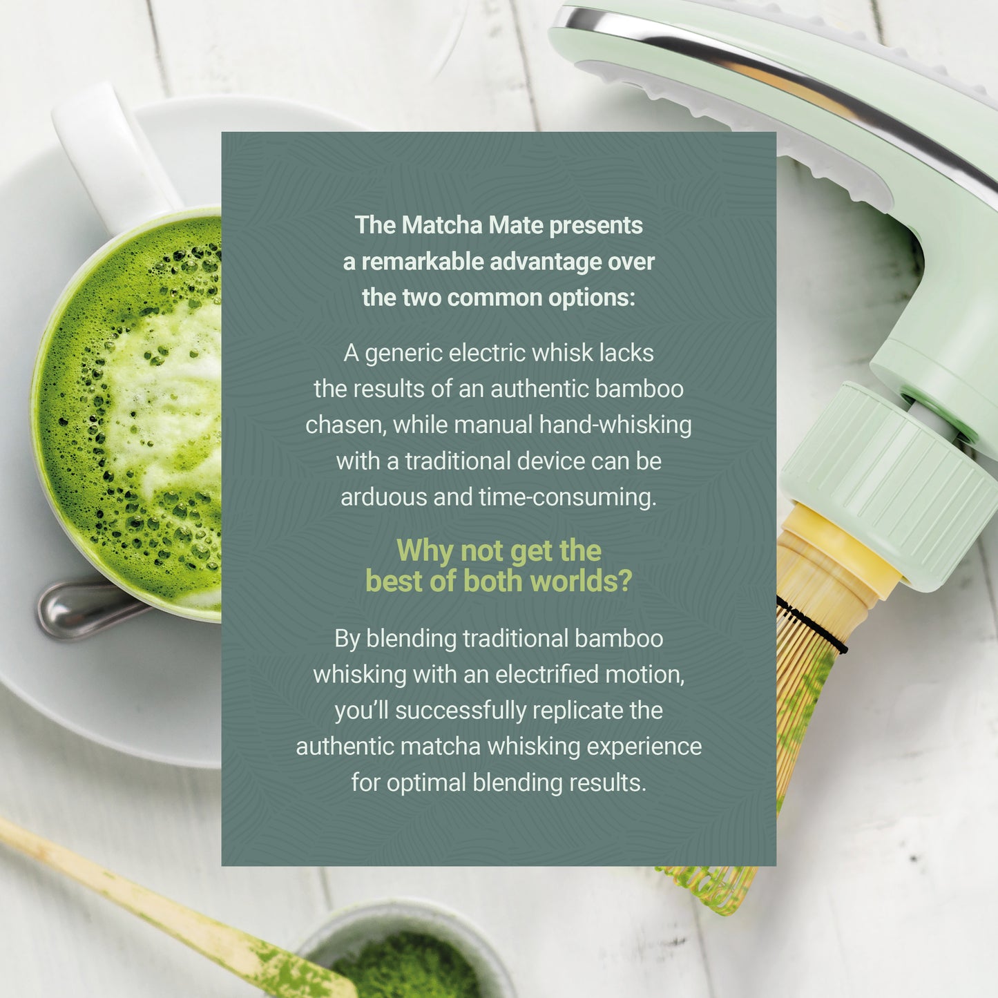 Bambooworx Matcha Mate Electric Powered Bamboo Whisk