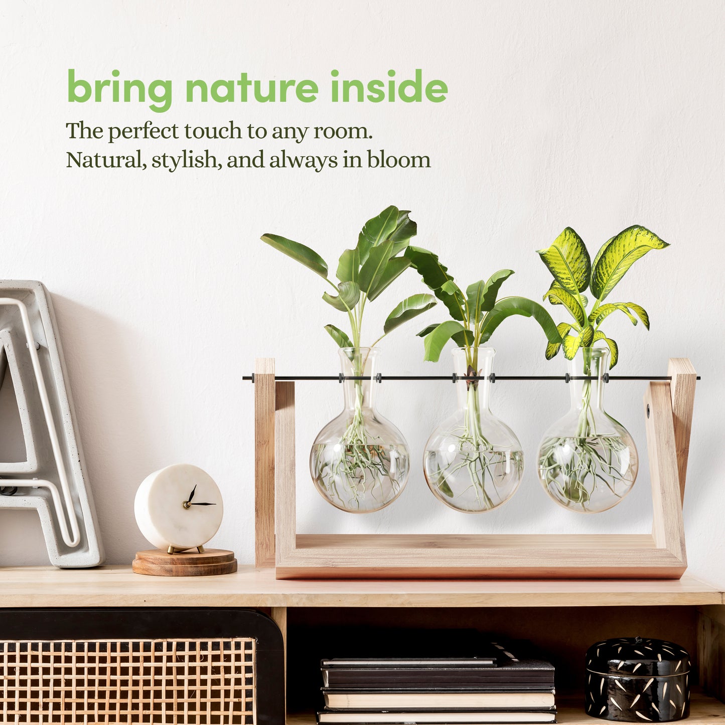 Planters' Choice Light Up Bamboo Air Planter