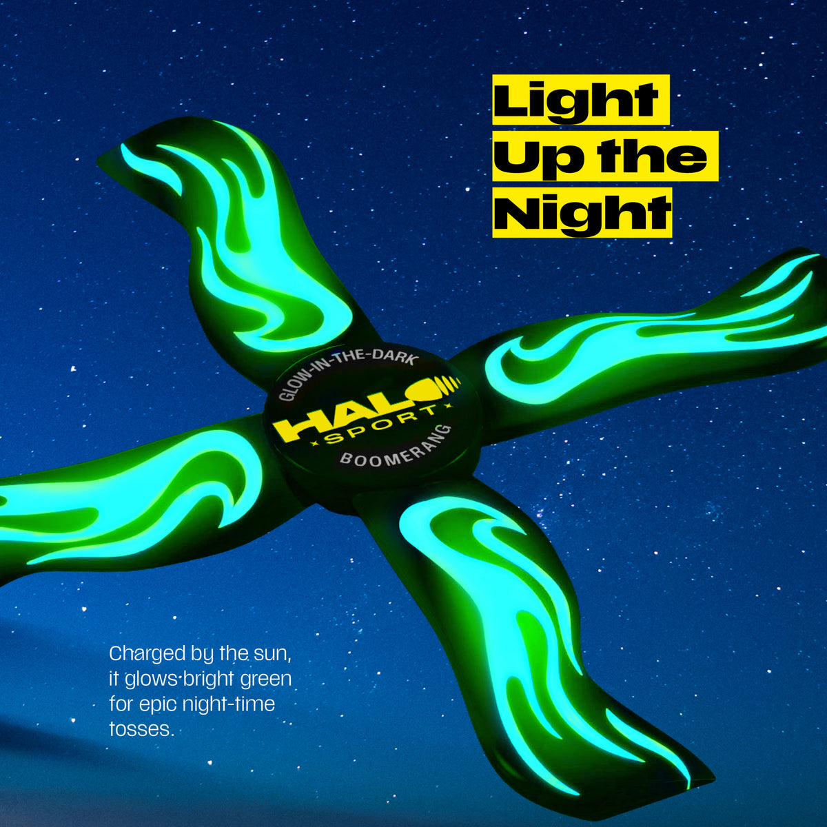 Boomerang for Kids & Adults - Boy Gifts 8-12 - Glow-in-the-Dark (Green)