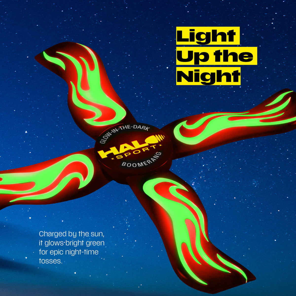 Boomerang for Kids & Adults - Boy Gifts 8-12 - Glow-in-the-Dark (Red)