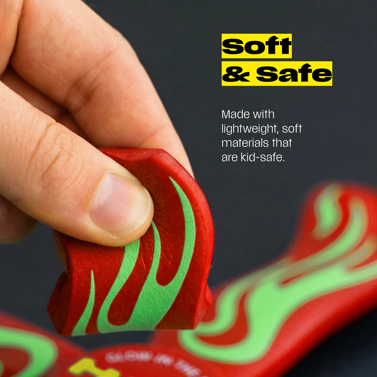 Boomerang for Kids & Adults - Boy Gifts 8-12 - Glow-in-the-Dark (Red)
