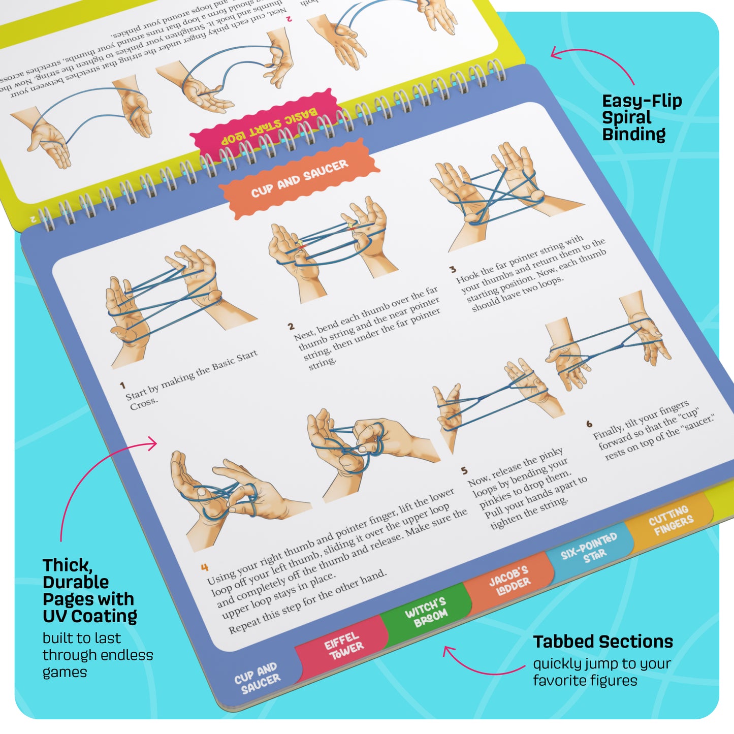 Dan&Darci Cat’s Cradle String Game Book w/ String