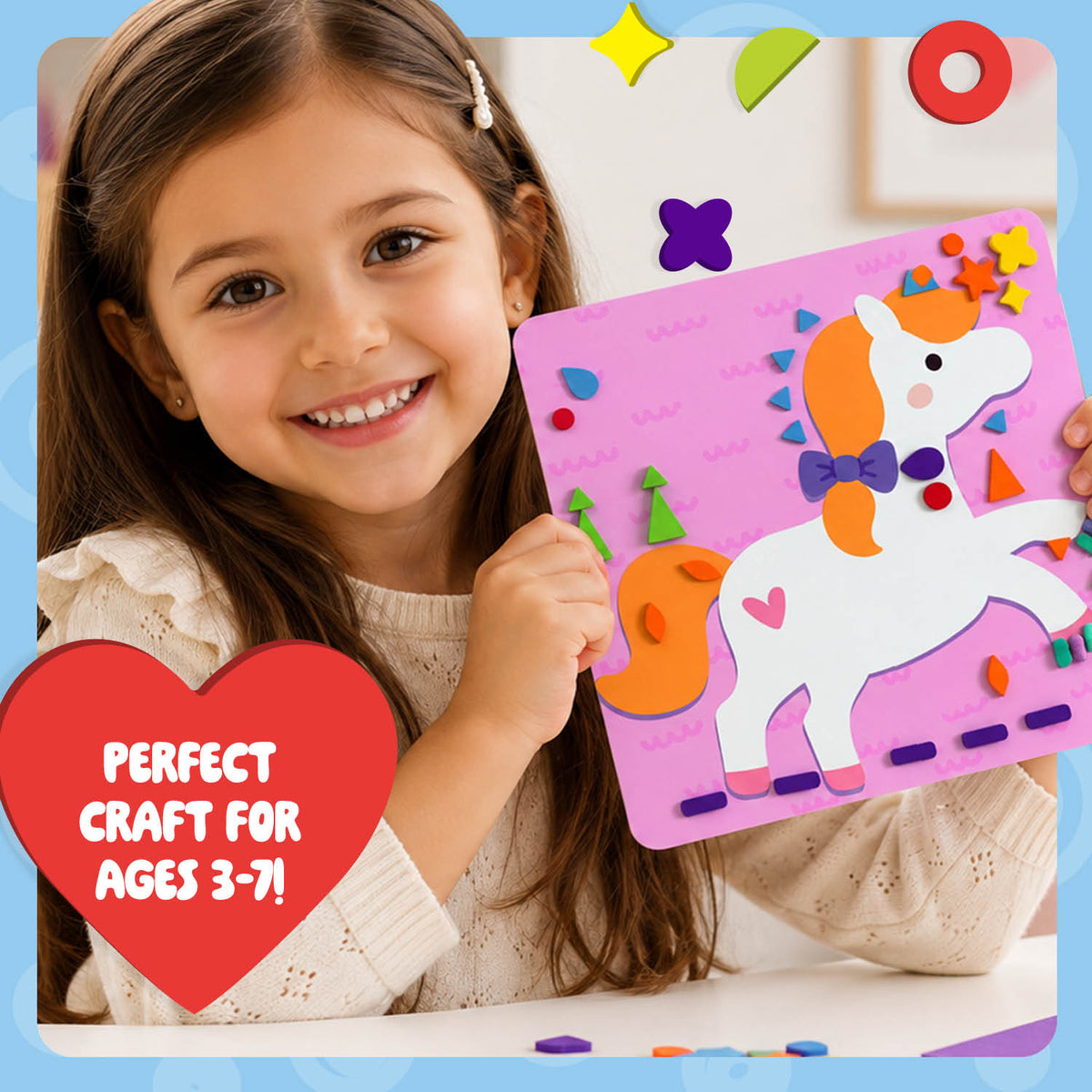 Foam Sticker Art Craft for Kids - Toddler Arts & Craft - Mess Free Activity