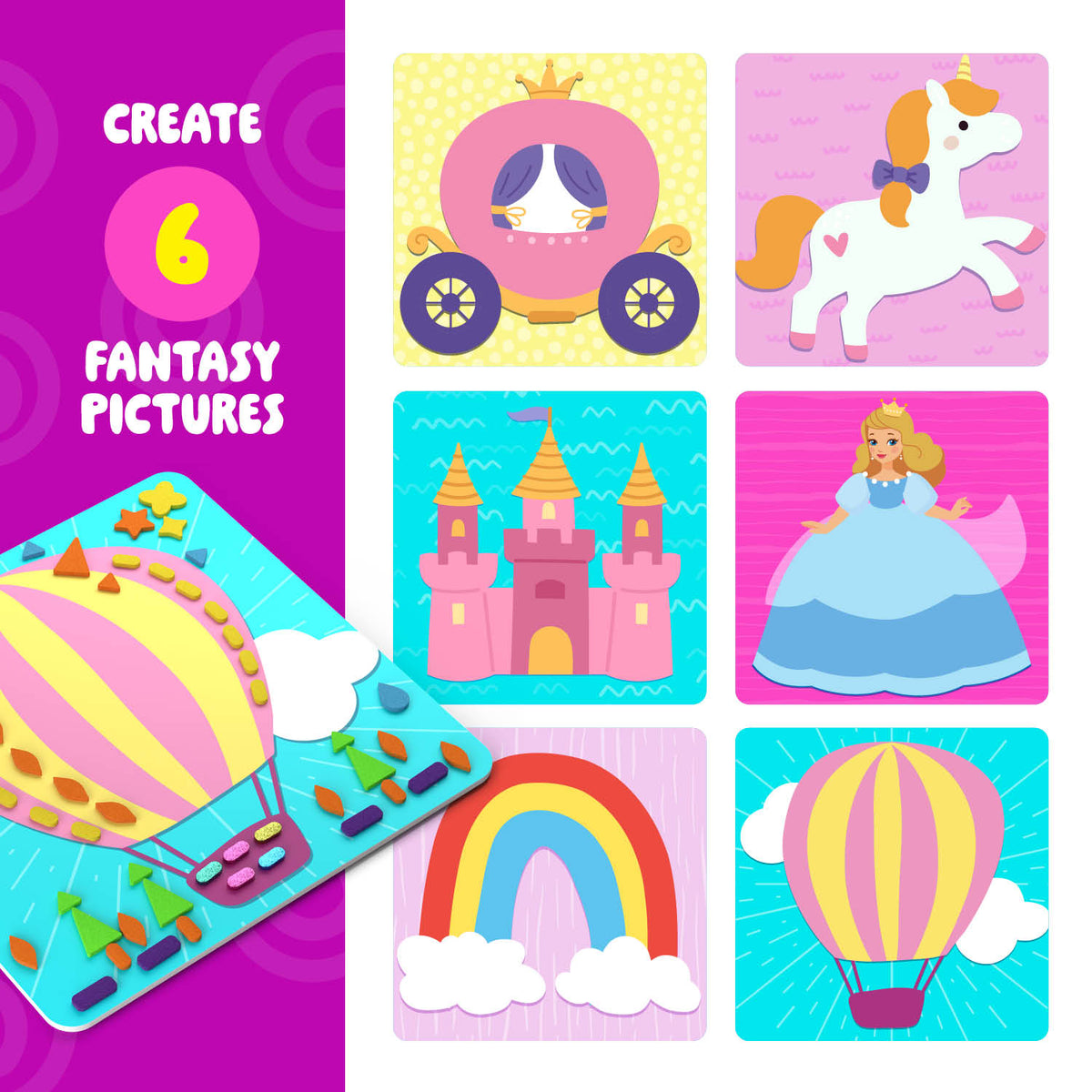 Foam Sticker Art Craft for Kids - Toddler Arts & Craft - Mess Free Activity