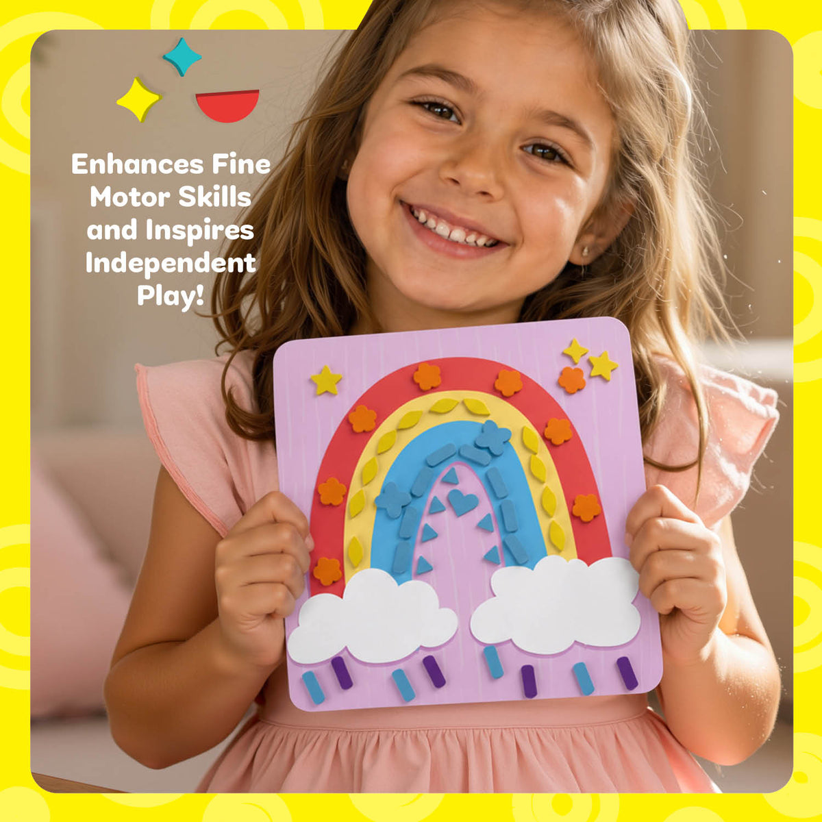 Foam Sticker Art Craft for Kids - Toddler Arts & Craft - Mess Free Activity