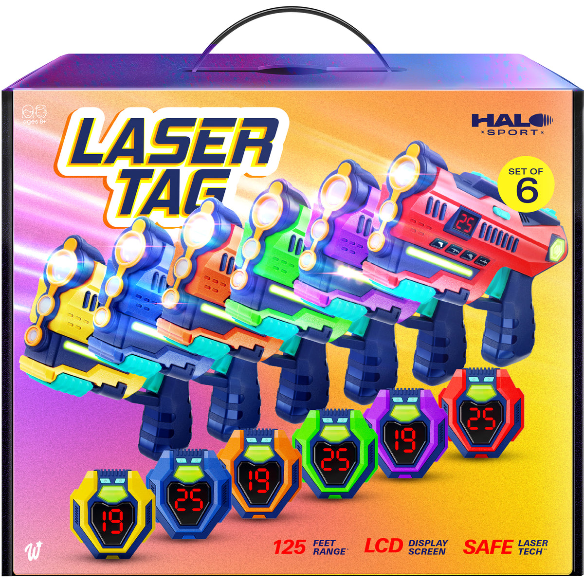 Laser Tag Set of 6 - Gifts for 8 9 10 11 12 13 Year Old Boy (6 Pack)