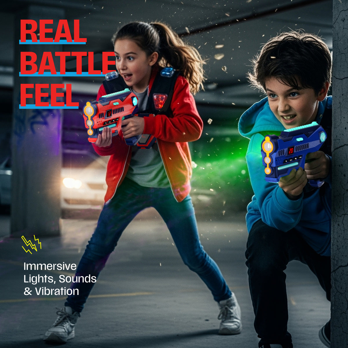 Laser Tag Set of 6 - Gifts for 8 9 10 11 12 13 Year Old Boy (6 Pack)