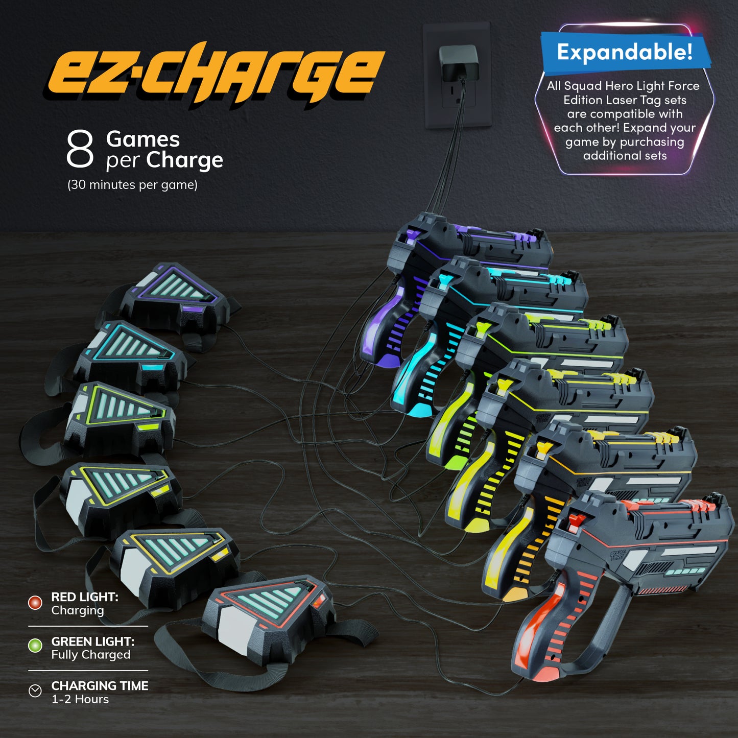 Squad Hero Rechargeable Laser Tag Set of 6