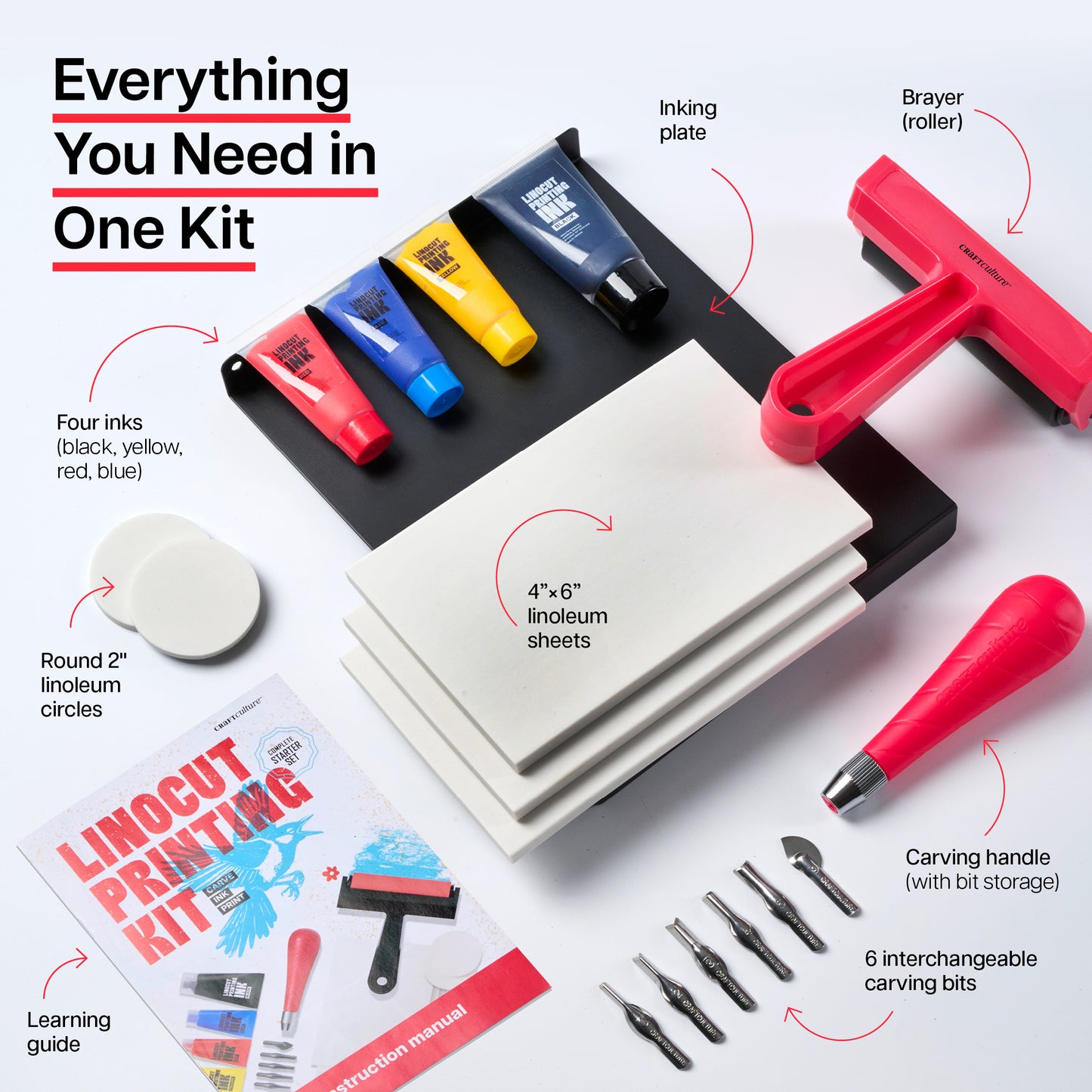 Craft Culture Linocut Printing Kit