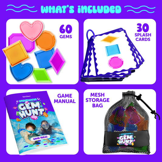 Dan&Darci Underwater Pool Gem Hunt Diving Game for Kids
