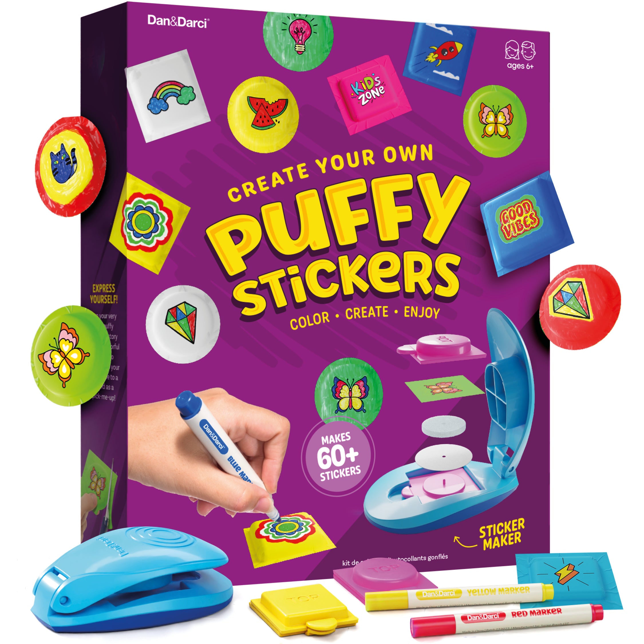 Puffer Sticker Machine Dan&Darci DIY Puffy Sticker Maker Kit – wonderfunstore