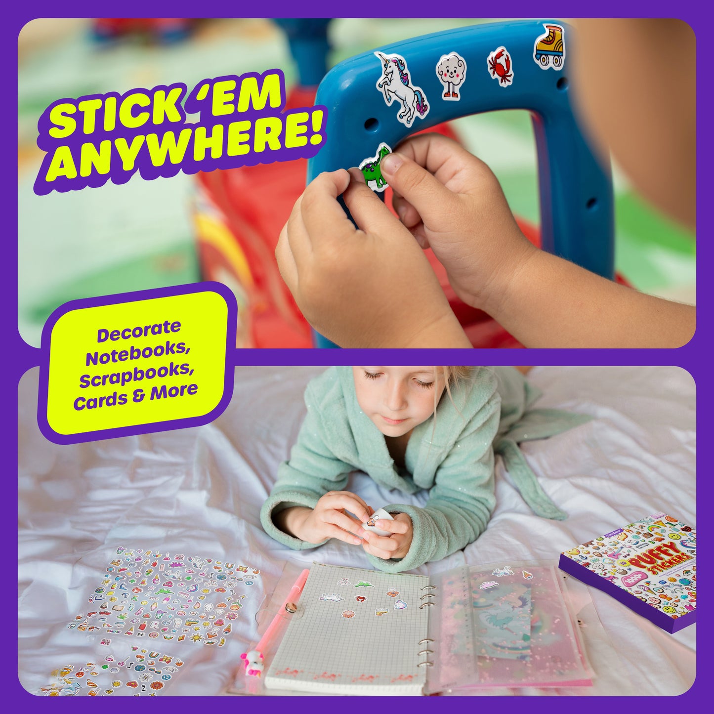 Dan&Darci 1000+ 3D Puffy Stickers