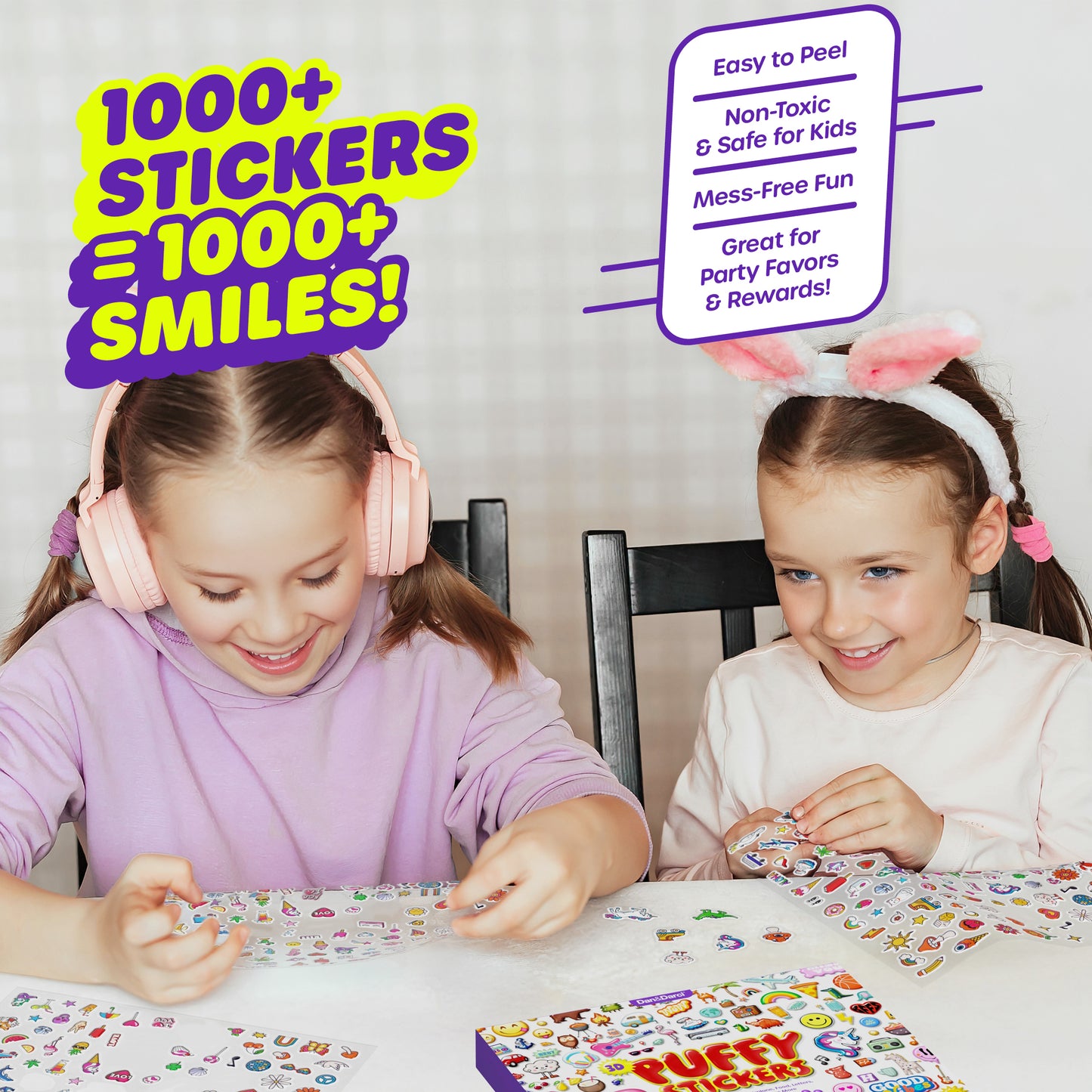 Dan&Darci 1000+ 3D Puffy Stickers