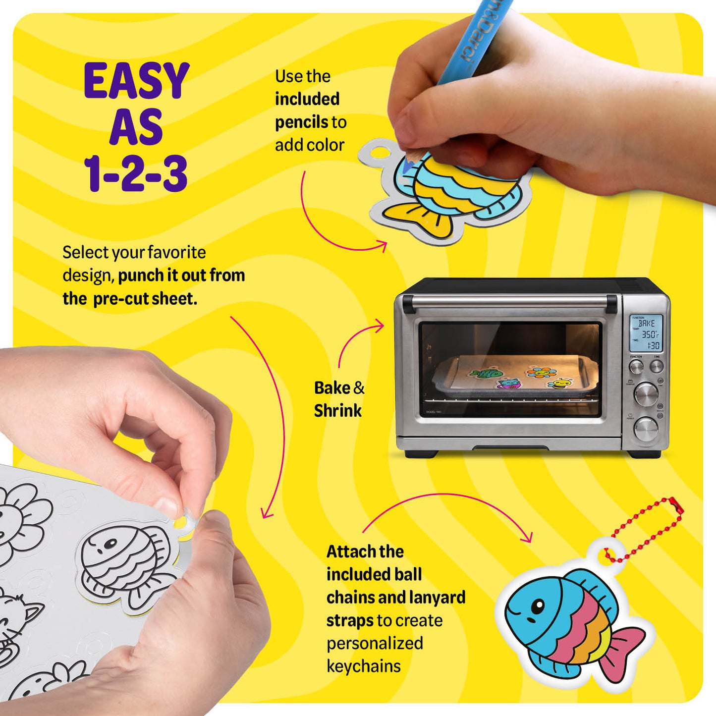 Dan&Darci Shrink Magic Craft Kit for Kids