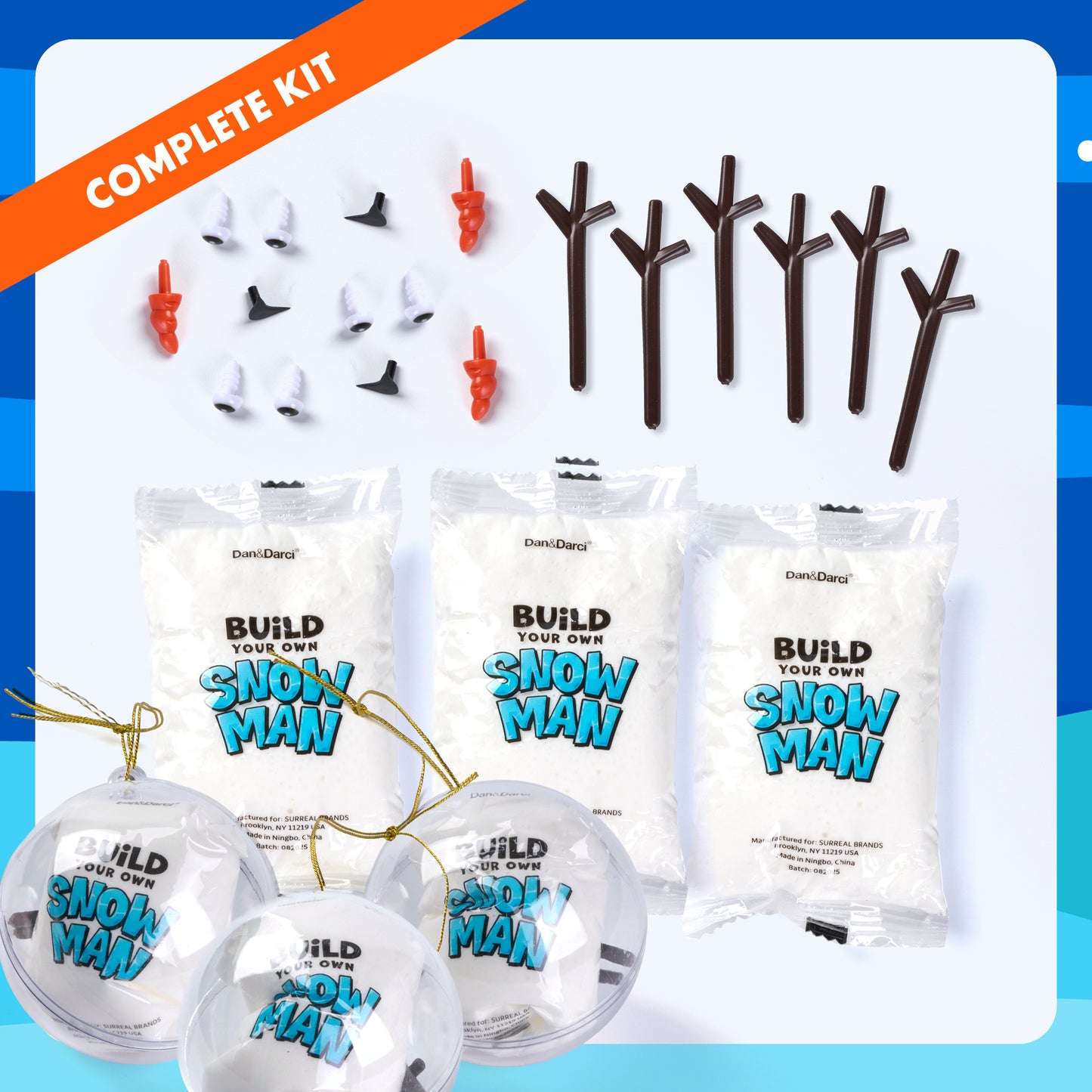 Dan&Darci Snowman Making Kit for Kids - 40+ Piece Kit