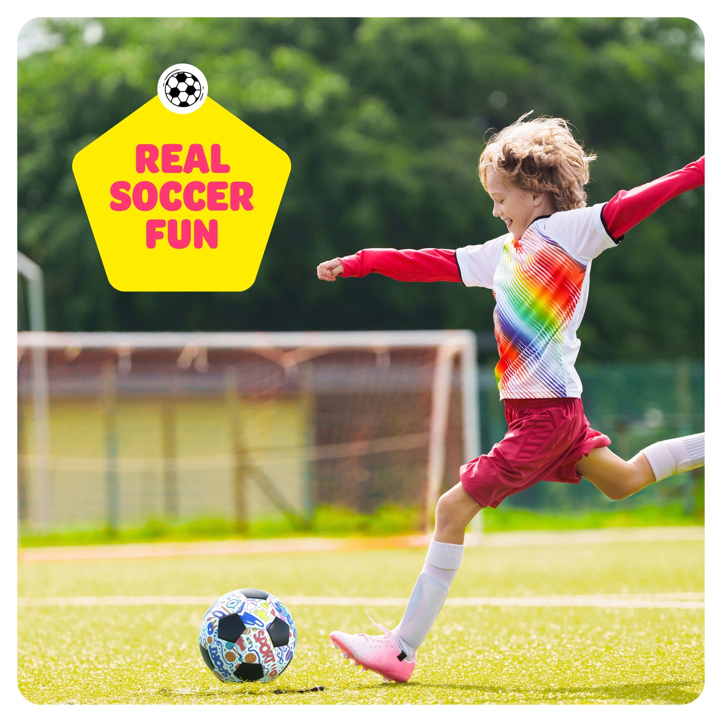 Dan&Darci Soccer Ball Coloring Kit for Kids