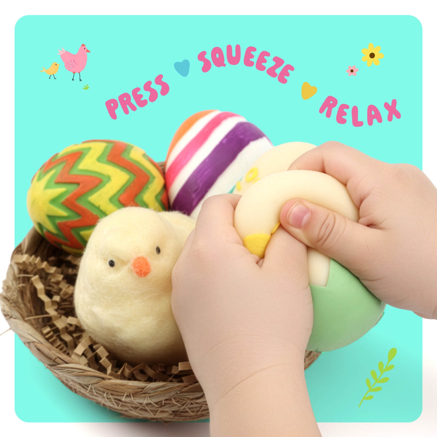 Dan&Darci Easter Taba Squishy Chicken Nest Egg Kit