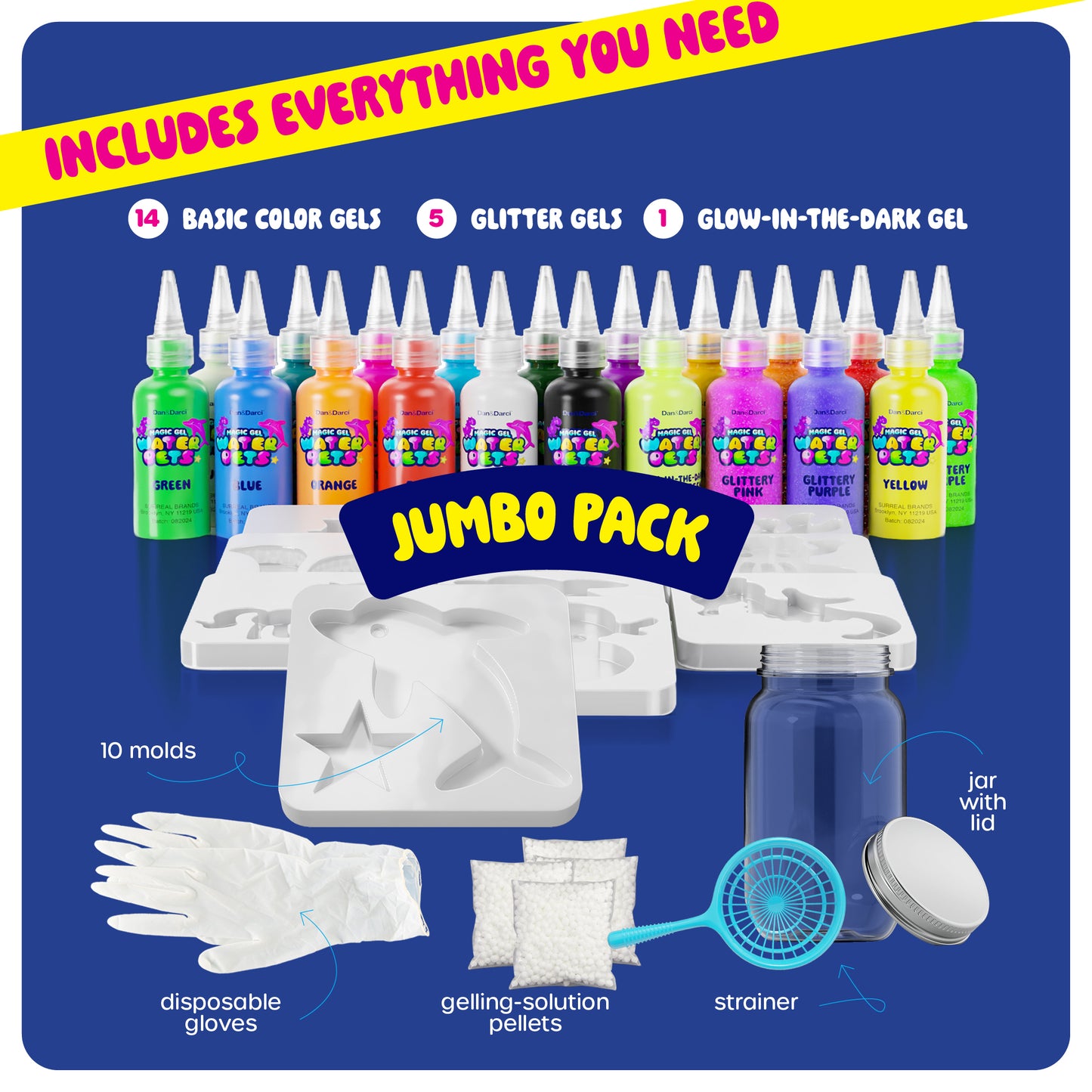 Dan&Darci DIY Magic Gel Water Pets - Jumbo Pack