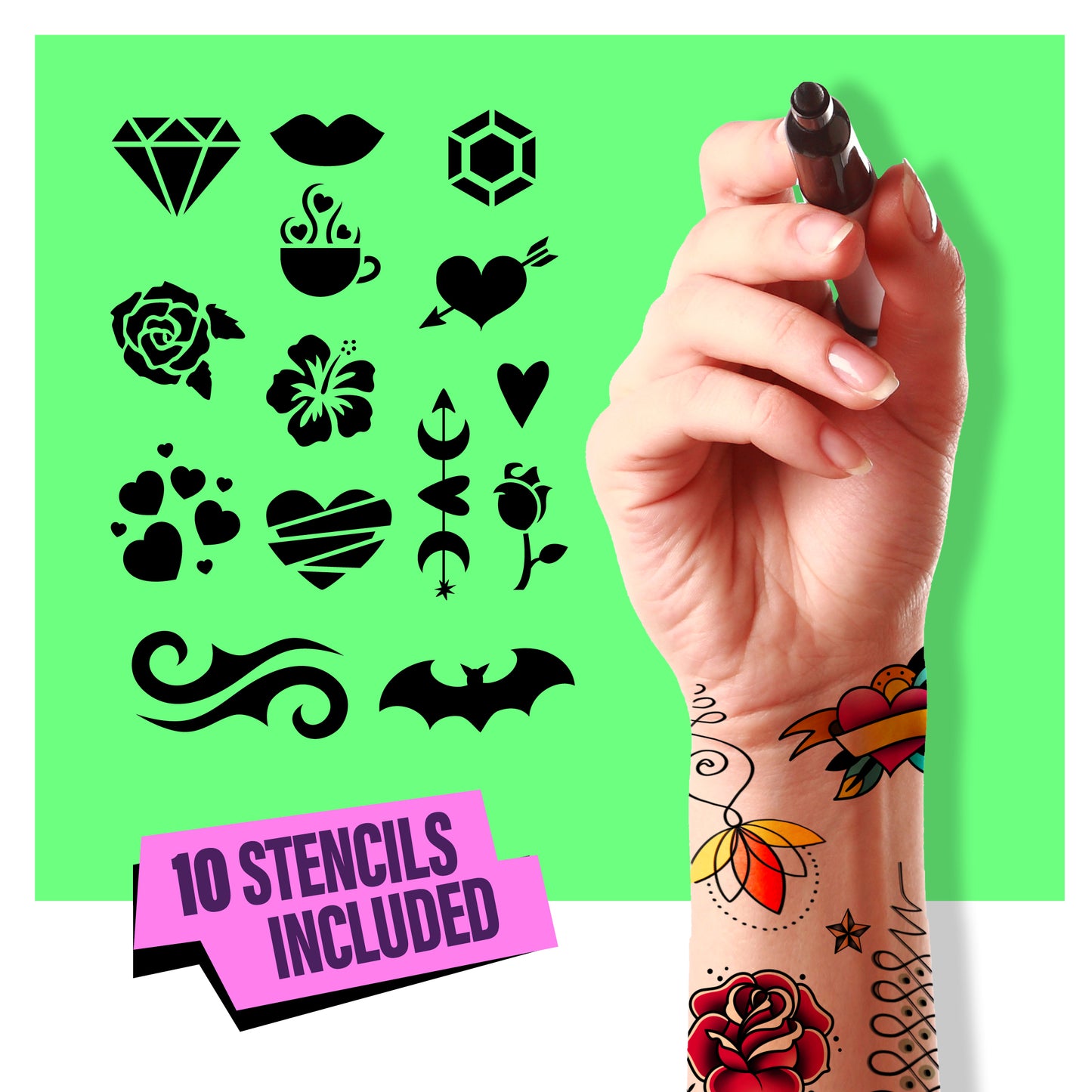 Pretty Me Temporary Tattoo Markers